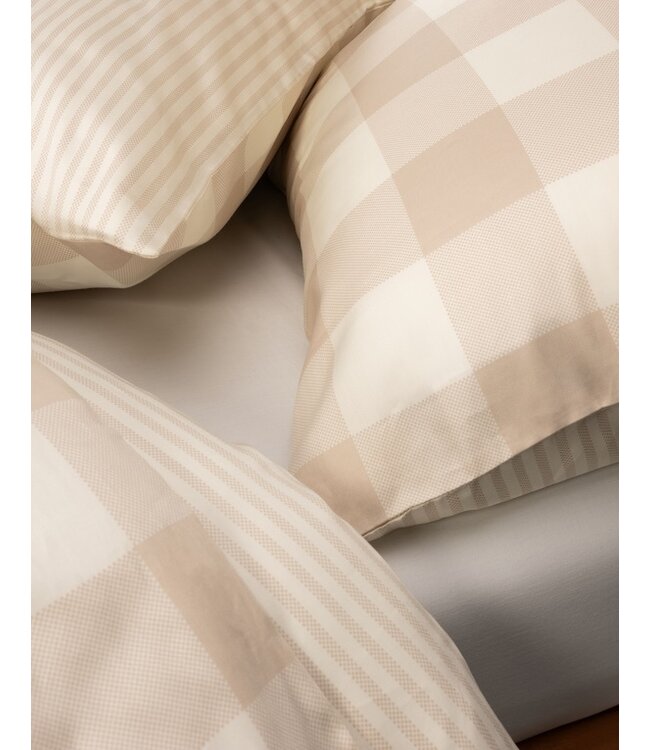 Essenza Chess Oatmeal dekbedovertrek