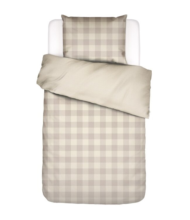 Essenza Chess Oatmeal dekbedovertrek