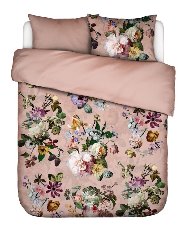Essenza Fleur Evening rose dekbedovertrek