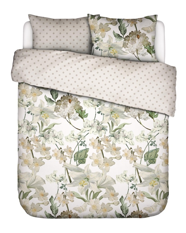 Essenza Rosalee White dekbedovertrek