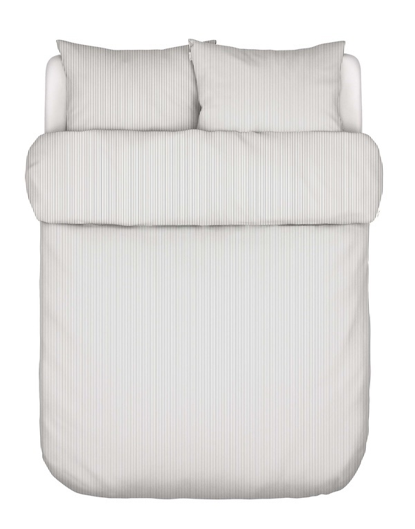 Marc O'Polo Classic Fine Stripe Anthracite dekbedovertrek