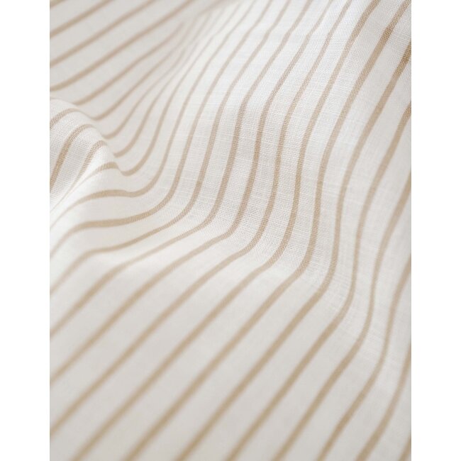 Marc O'Polo Classic Fine Stripe Dark sand dekbedovertrek