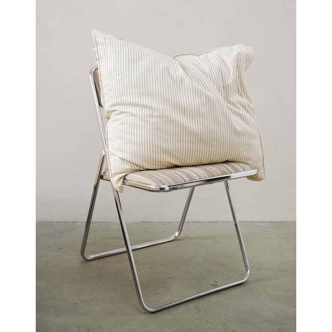 Marc O'Polo Classic Fine Stripe Dark sand dekbedovertrek
