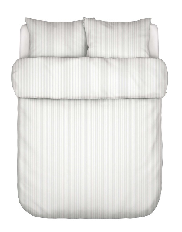 Marc O'Polo Classic Fine Stripe Grey mist dekbedovertrek