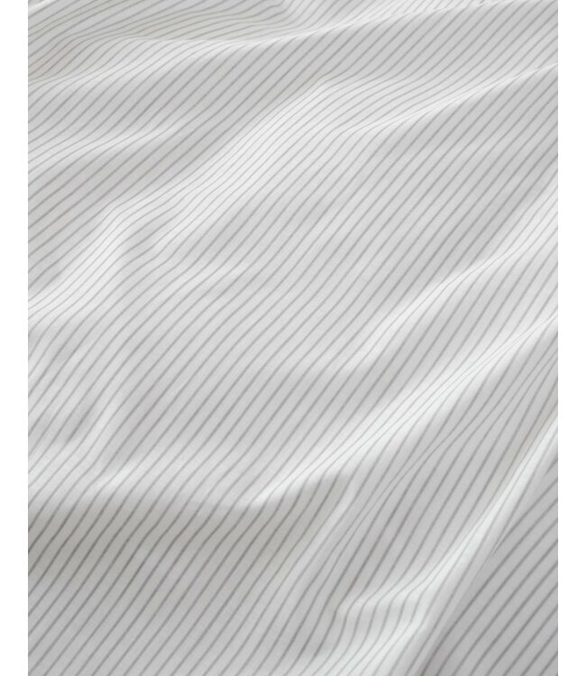 Marc O'Polo Classic Fine Stripe Grey mist dekbedovertrek