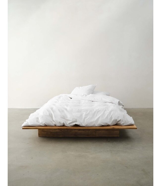 Marc O'Polo Classic Fine Stripe Grey mist dekbedovertrek