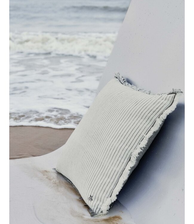 Marc O'Polo Fine Stripe Anthracite sierkussen