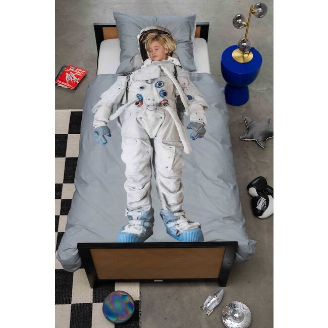 Snurk Astronaut Grey Space dekbedovertrek