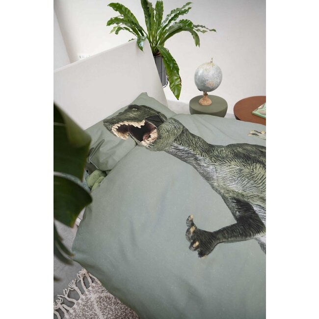 Snurk Dino Jurassic Green dekbedovertrek