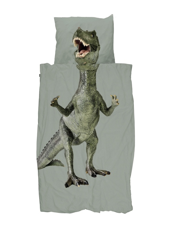Snurk Dino Jurassic Green dekbedovertrek