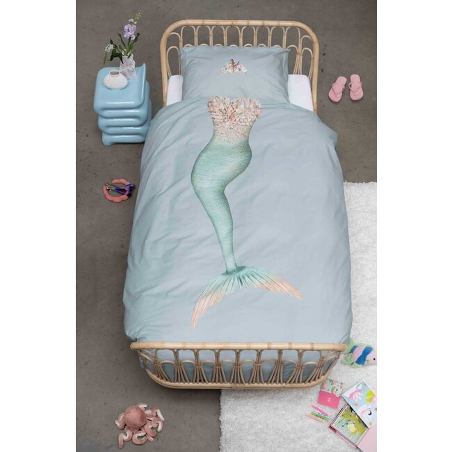 Snurk Mermaid Aqua dekbedovertrek