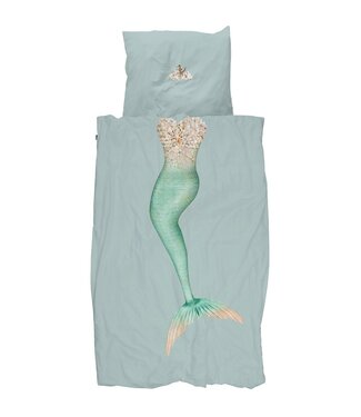 Snurk Snurk Mermaid Aqua dekbedovertrek