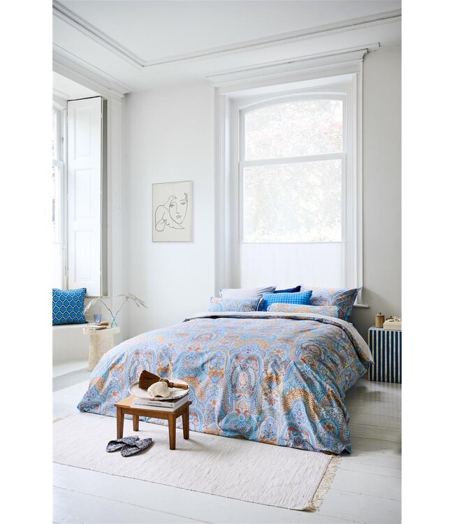 Pip Studio Jabali Flower Blauw dekbedovertrek