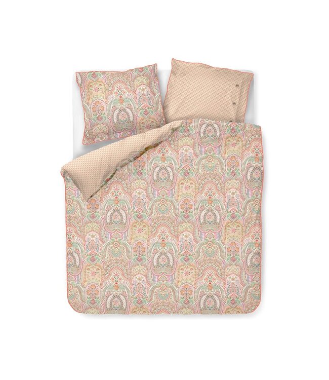 Pip Studio Jabali Flower Koraalrood dekbedovertrek