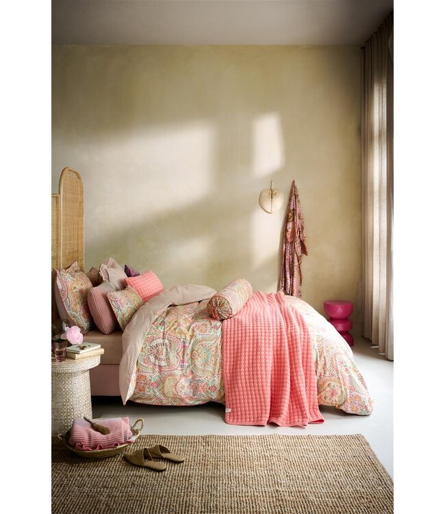 Pip Studio Jabali Flower Koraalrood dekbedovertrek