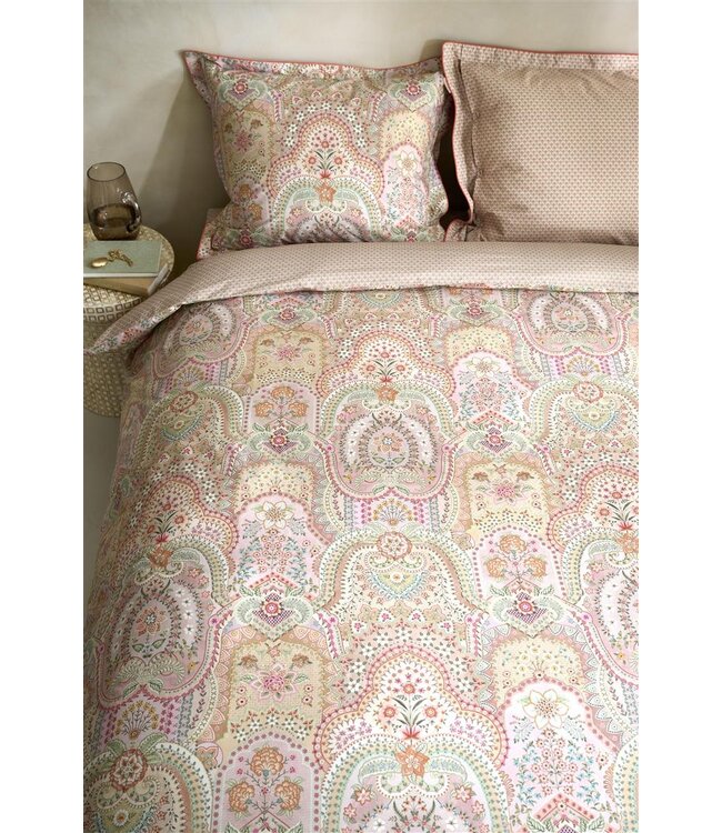 Pip Studio Jabali Flower Koraalrood dekbedovertrek