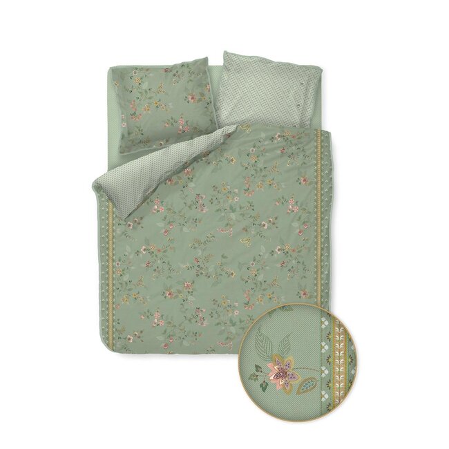 Pip Studio Kili Flower Groen dekbedovertrek