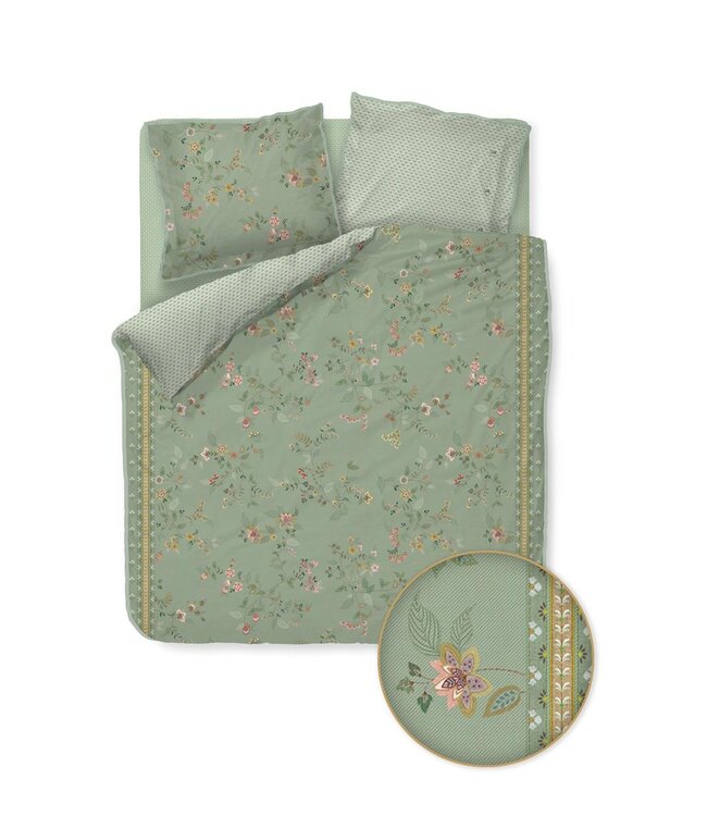 Pip Studio Kili Flower Groen dekbedovertrek