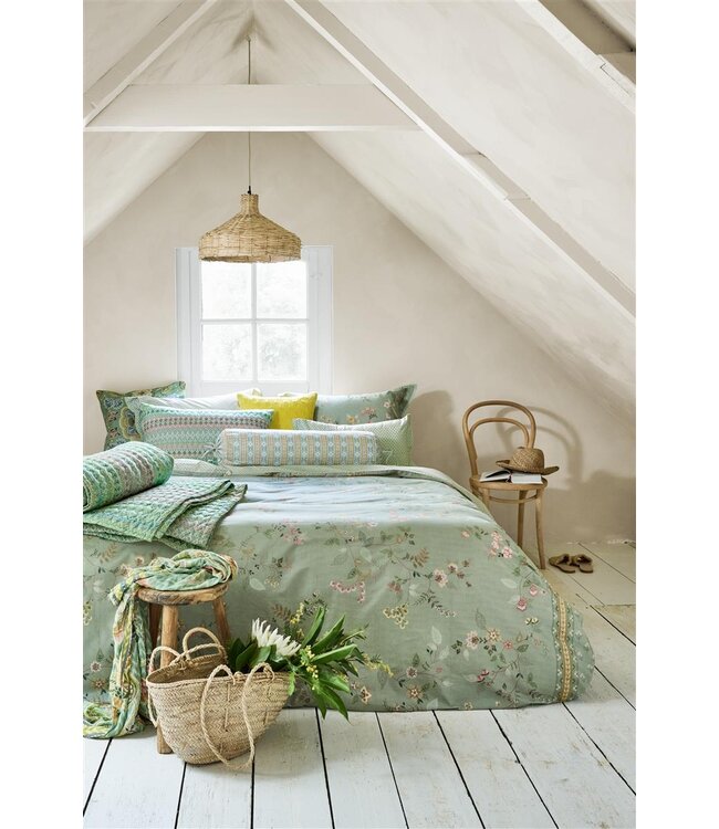 Pip Studio Kili Flower Groen dekbedovertrek