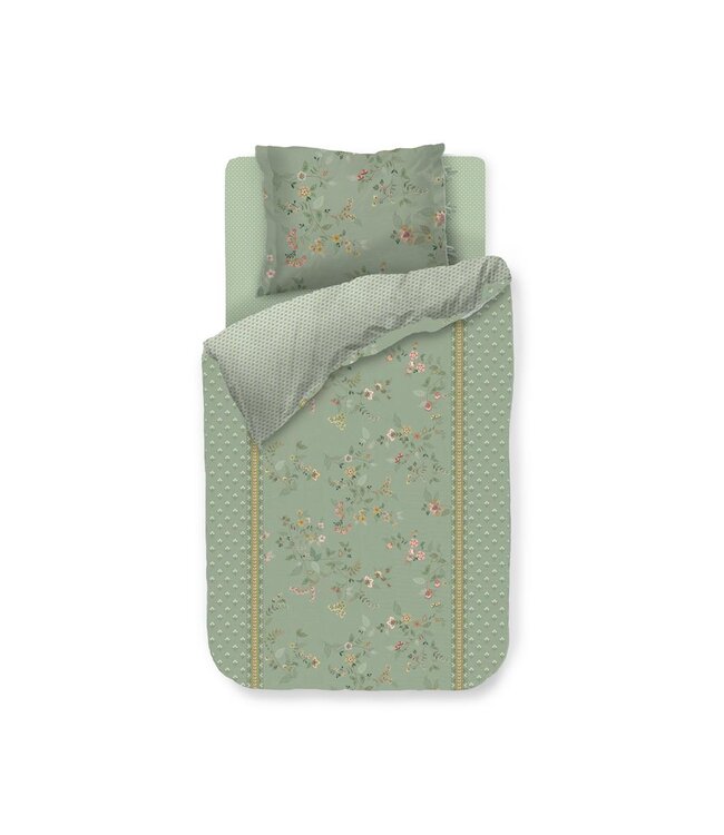 Pip Studio Kili Flower Groen dekbedovertrek