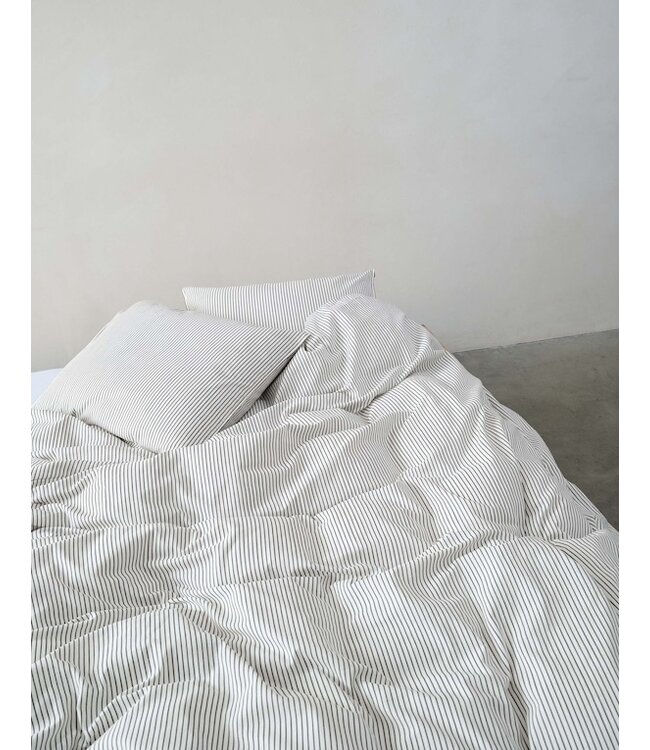 Marc O'Polo Classic Fine Stripe kussensloop Anthracite