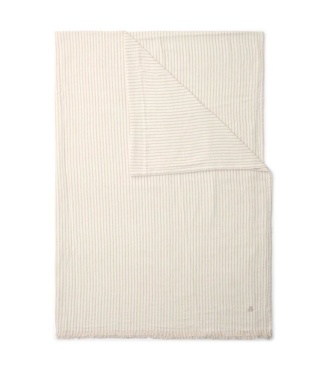 Marc O'Polo Fine Stripe plaid Dark sand 150x200