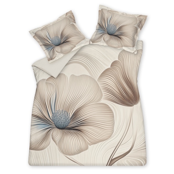 Vandyck Royal Garden cream tan dekbedovertrek