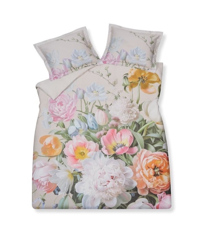 Vandyck Fleur Festive cream tan kussensloop