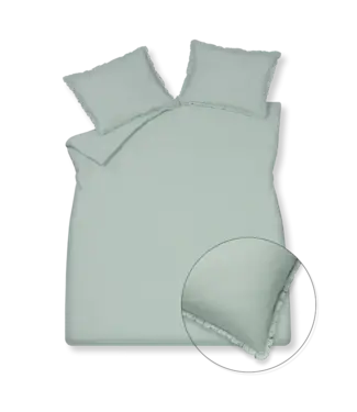 Vandyck Vandyck pure 83 percale ruffle pearl blue dekbedovertrek