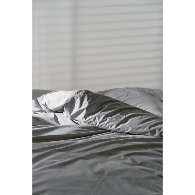 Auping Pearl grey Percale Dekbedovertrek