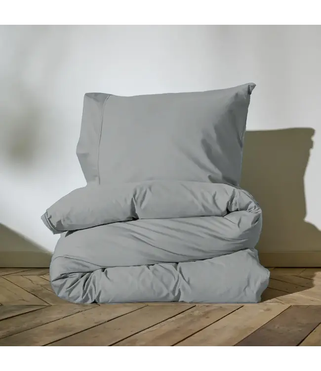 Auping Pearl Grey Satin Dekbedovertrek