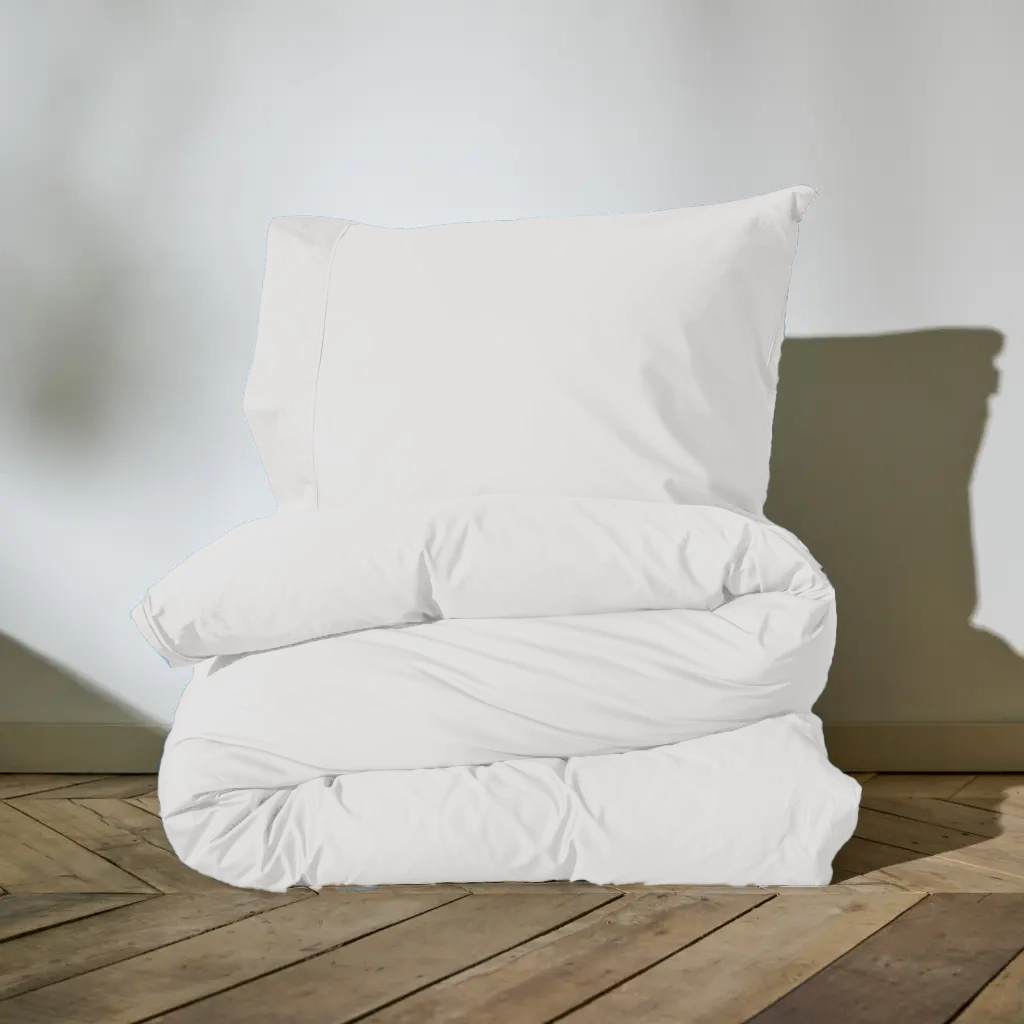 Auping Clear white Satin Dekbedovertrek