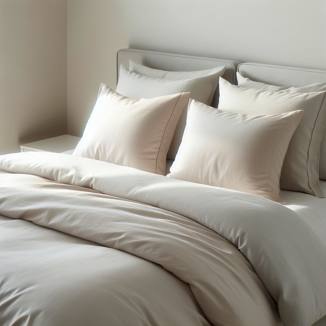 Auping Sand beige Satin Dekbedovertrek