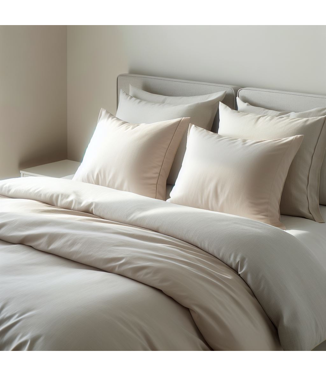 Auping Sand beige Satin Dekbedovertrek