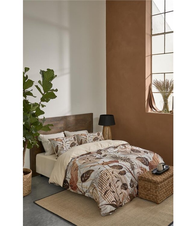 Rivièra Maison Sunset Leafs Dekbedovertrek Brown