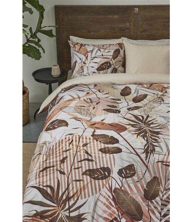 Rivièra Maison Sunset Leafs Dekbedovertrek Brown