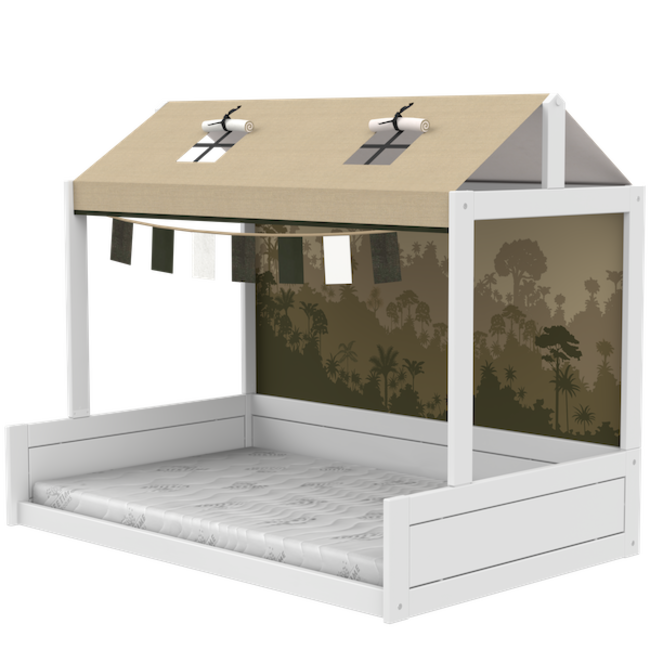 Lifetime Montessoribed 120X200 met dakconstructie