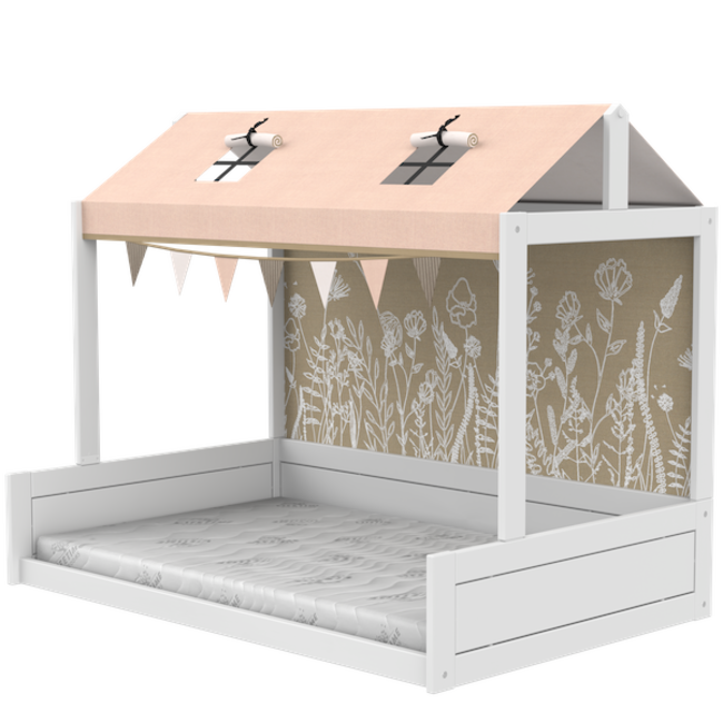Lifetime Montessoribed 120X200 met dakconstructie