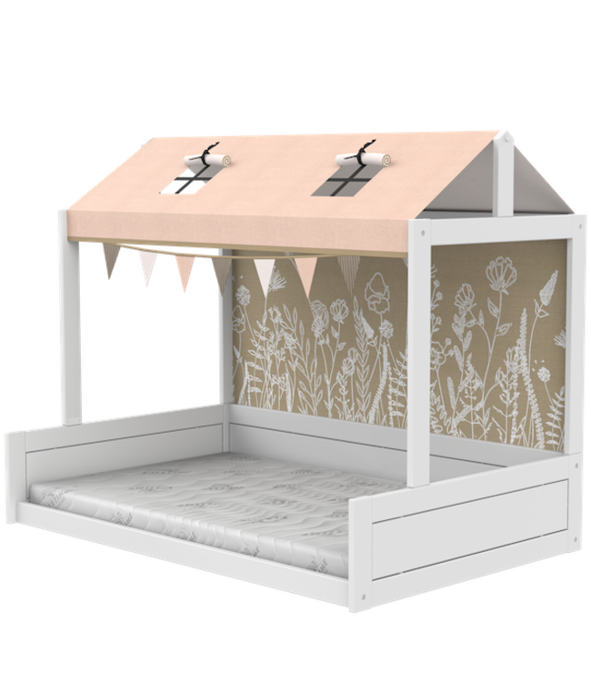 Lifetime Montessoribed 120X200 met dakconstructie