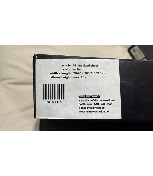 M line hoeslaken Jersey stretch wit 70-90 x 200/210/220 cm