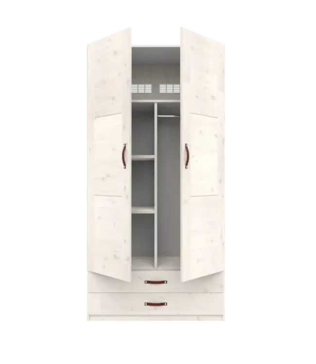 Lifetime kledingkast 100 cm met kastindeling en  2 laden