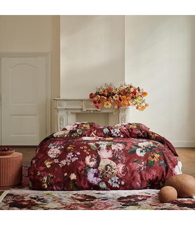 Essenza Fleurel Wine red Dekbedovertrek
