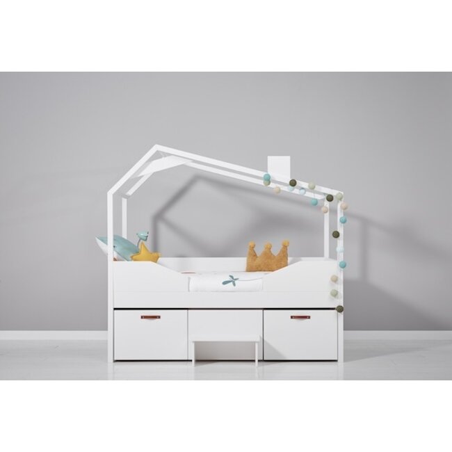 Cool Kids Kajuitbed met 2 opbergboxen en opstapje