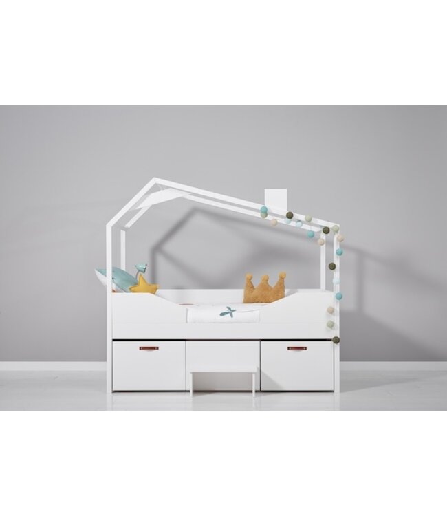 Cool Kids Kajuitbed met 2 opbergboxen en opstapje