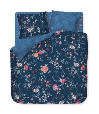 Pip Studio PIP Flower Festival Dark Blue Dekbedovertrek