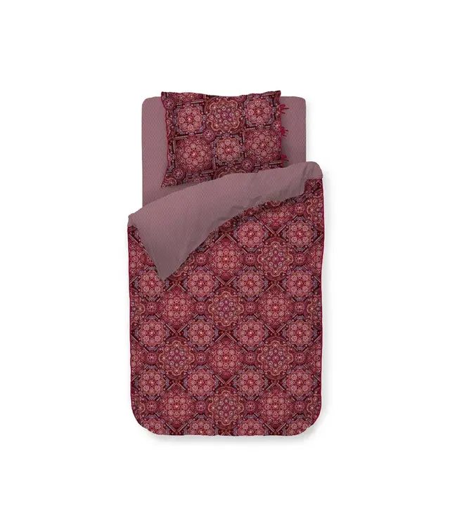 PIP Il Mosaico Dark Red Dekbedovertrek