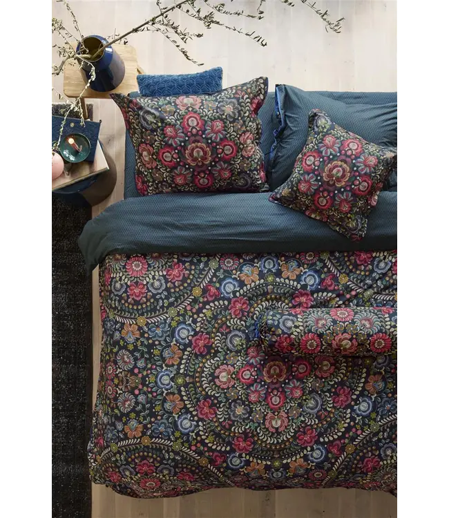 PIP Il Ricamo Dark Blue Dekbedovertrek