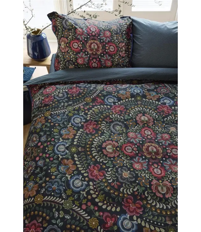 PIP Il Ricamo Dark Blue Dekbedovertrek