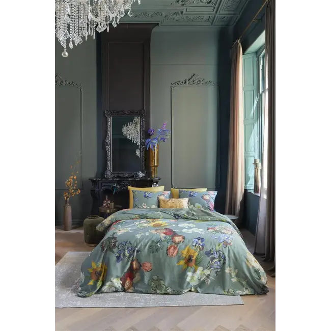 Beddinghouse x Van Gogh Museum Partout des Fleurs dekbedovertrek Green