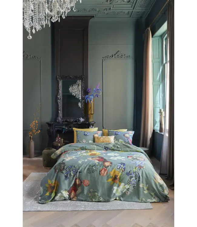 Beddinghouse x Van Gogh Museum Partout des Fleurs dekbedovertrek Green